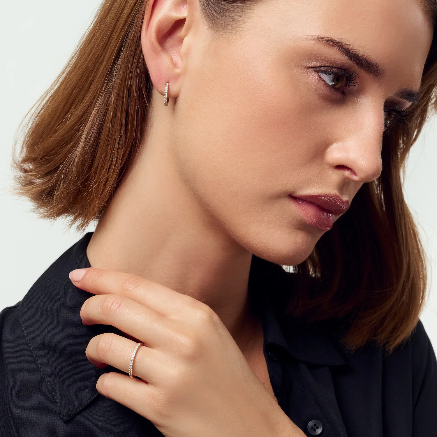 Earring Alba Single - 14k yellow gold or white gold 0.09-0.23 ct TW G-H VS lab-grown diamonds - Image 20