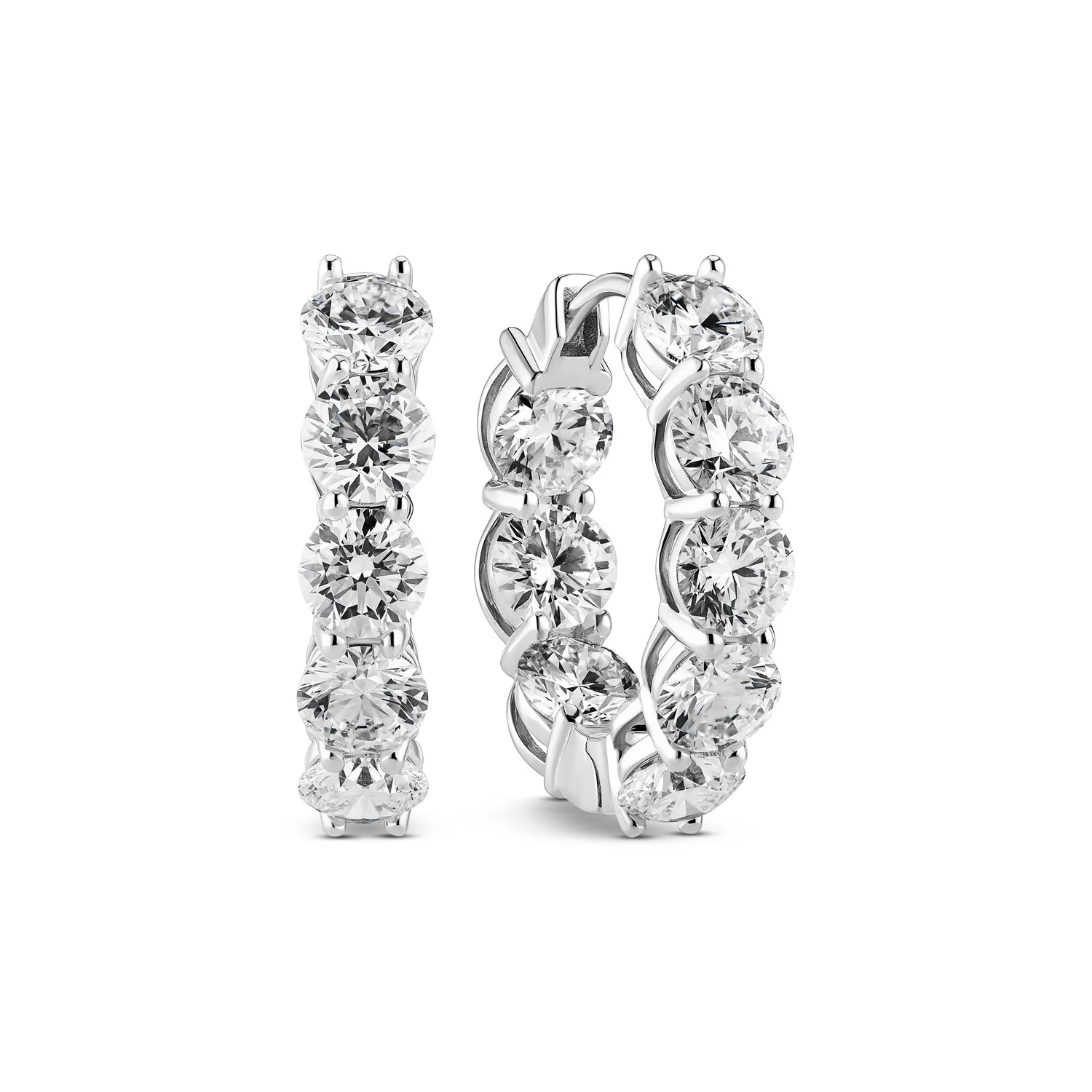 Earrings Ariccia - 14k yellow gold or white gold 5.60 ct TW G-H VS lab-grown diamonds - Image 3