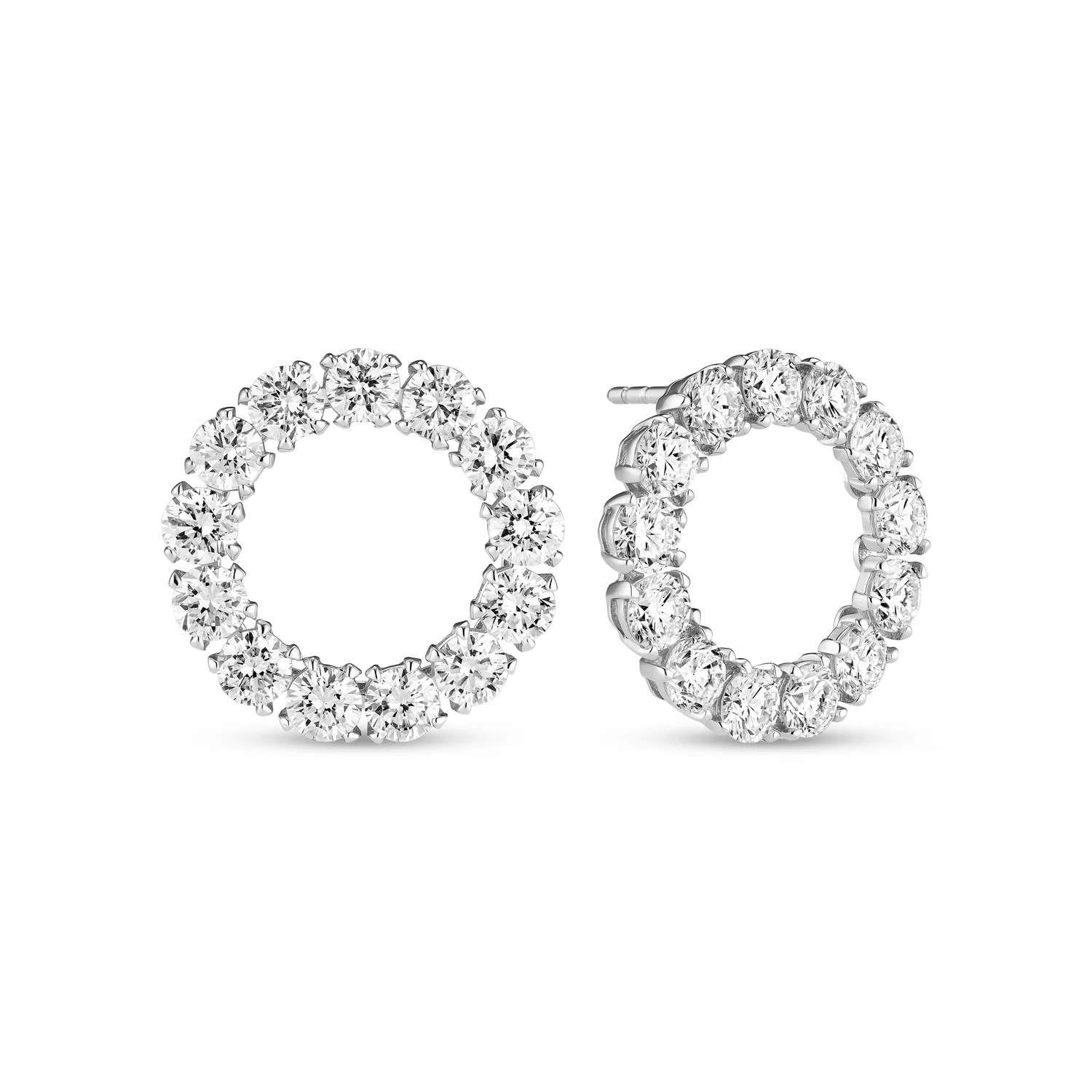 Earrings Bellina - 14k yellow gold or white gold, 1.80-2.60 ct TW G-H VS lab-grown diamonds - Image 3