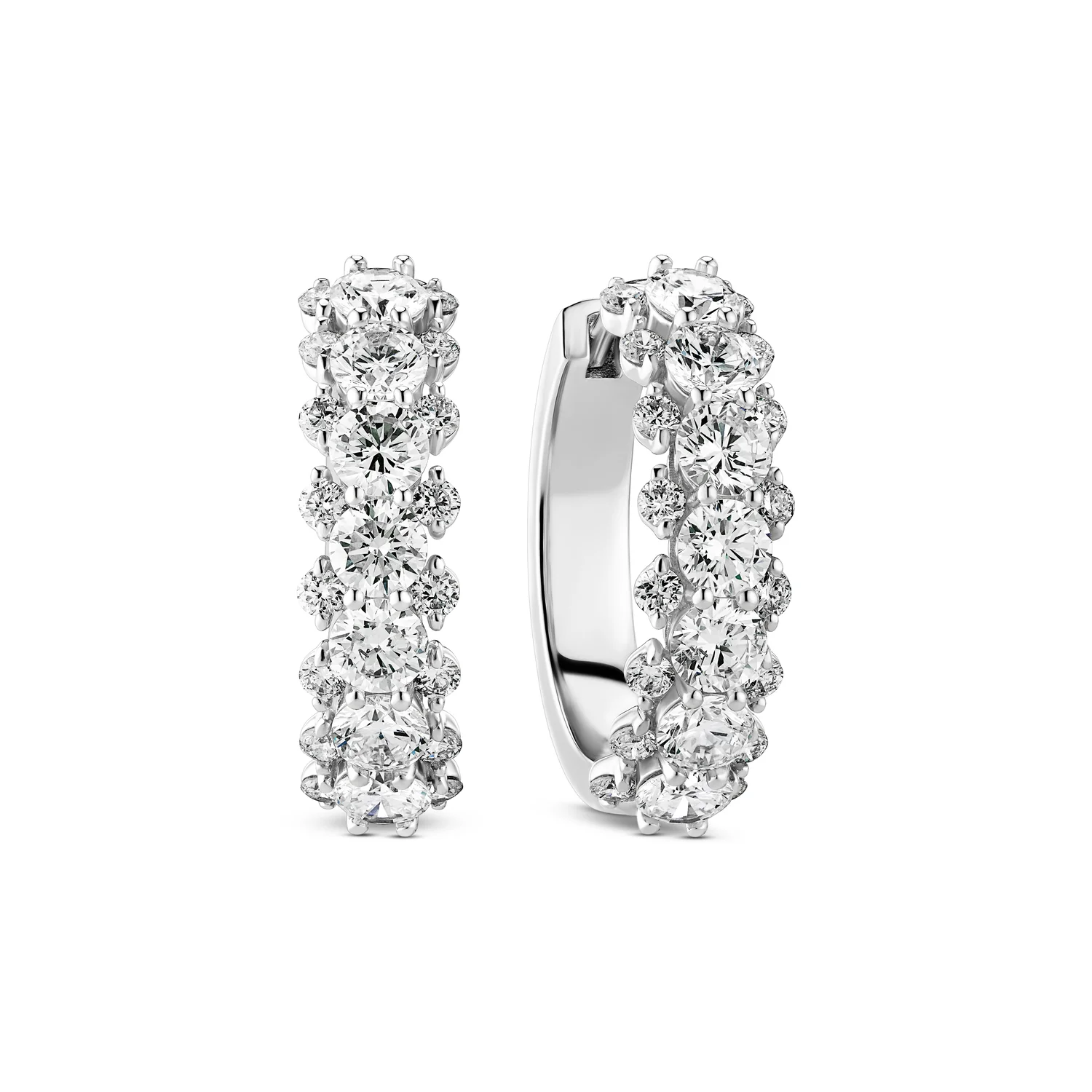 Earrings fior - 14k yellow gold or white gold 0.88-2.43 ct TW G-H VS lab-grown diamonds - Image 3