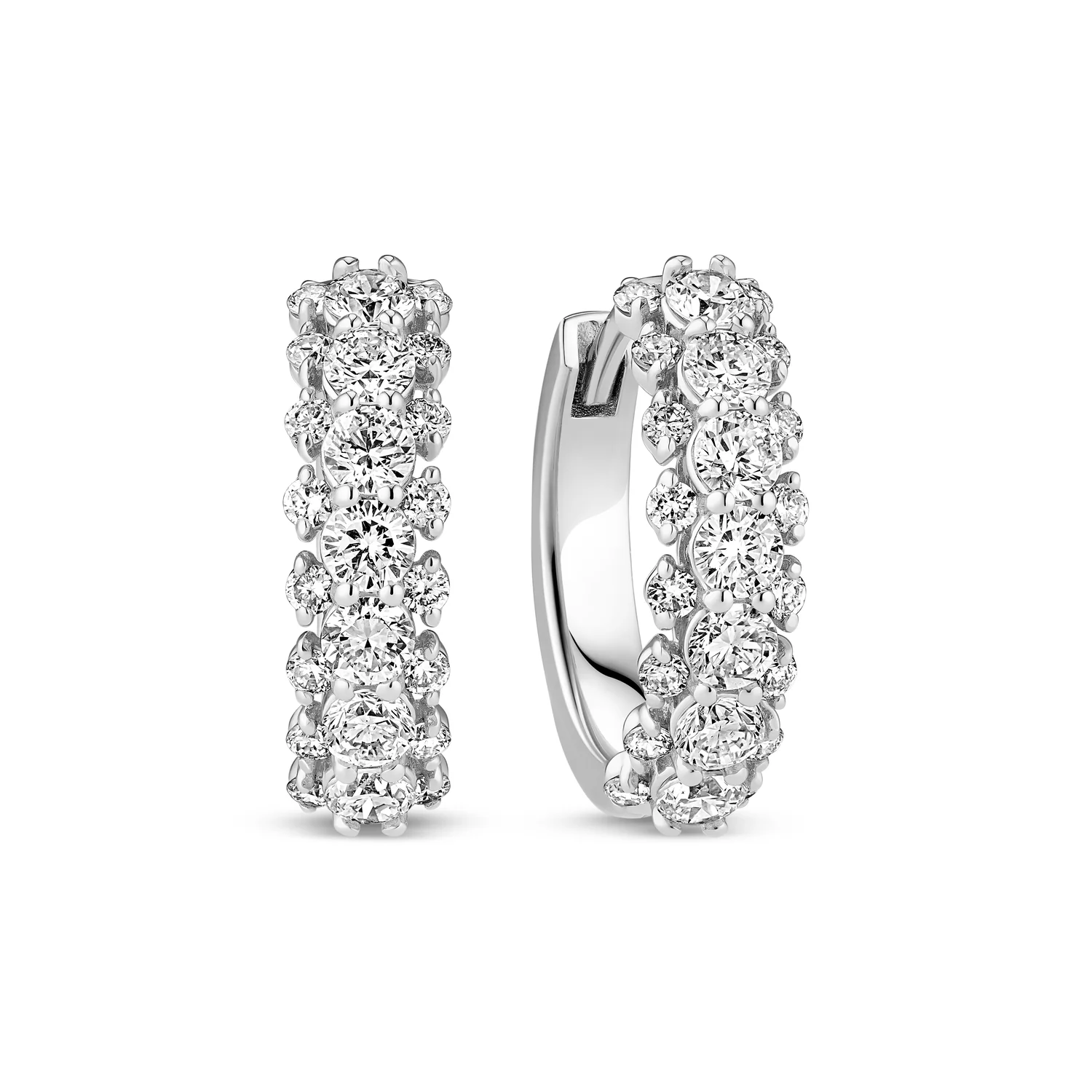 Earrings fior - 14k yellow gold or white gold 0.88-2.43 ct TW G-H VS lab-grown diamonds - Image 5
