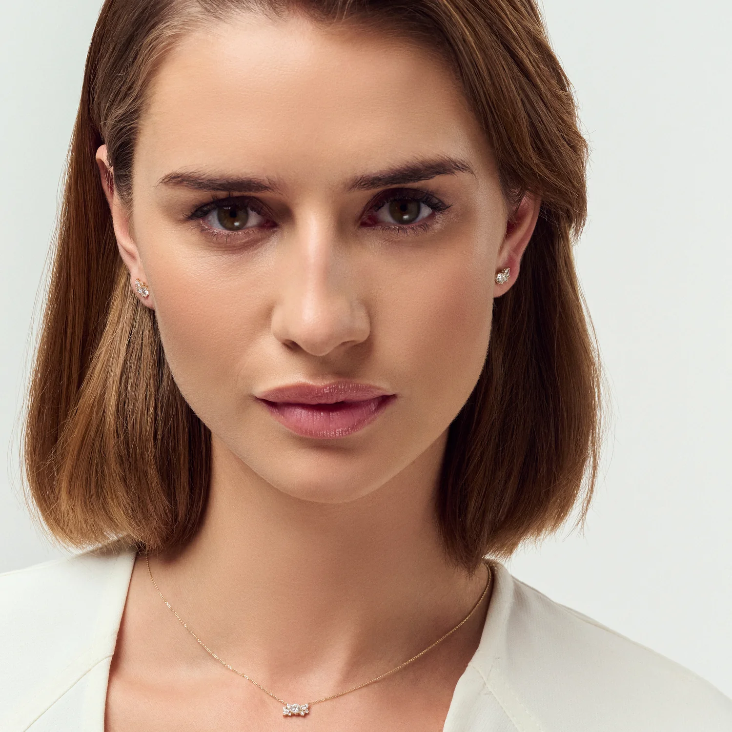 Earrings Lovere - 14k yellow gold or white gold 0.93 ct TW G-H VS lab-grown diamonds - Image 4