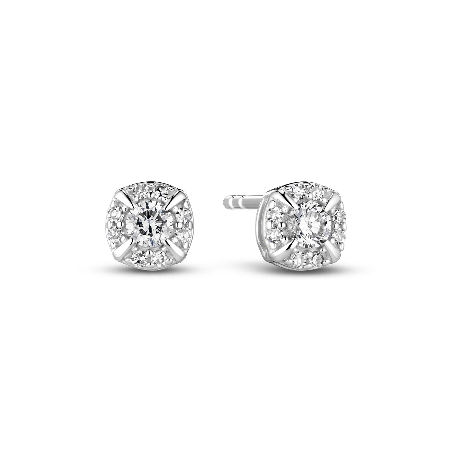 Earrings Rome - 14k yellow gold gold with 0.17ct TW G-H VS lab-grown diamonds - Image 3
