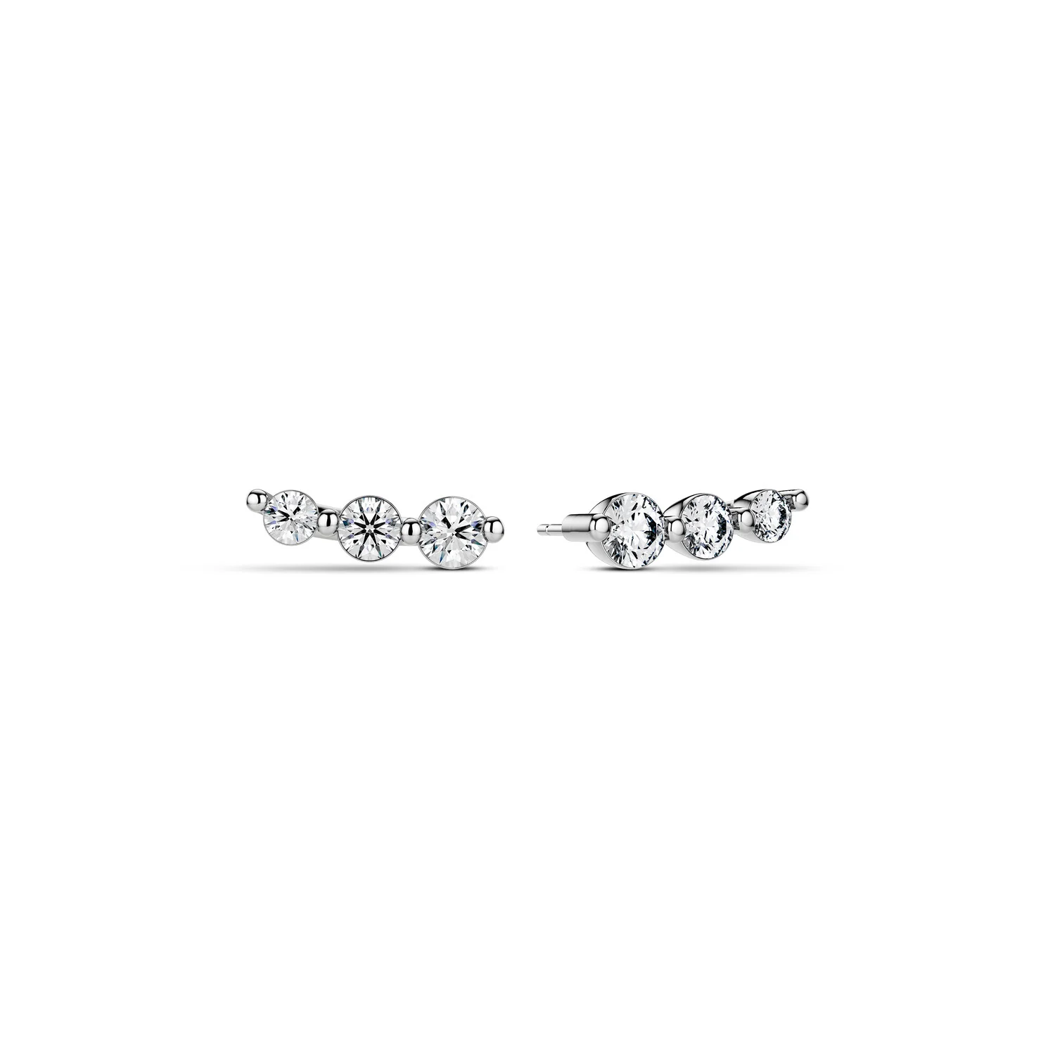 Earrings Tiara - 14k yellow gold or white gold 0.48 ct TW G-H VS lab-grown diamonds - Image 3