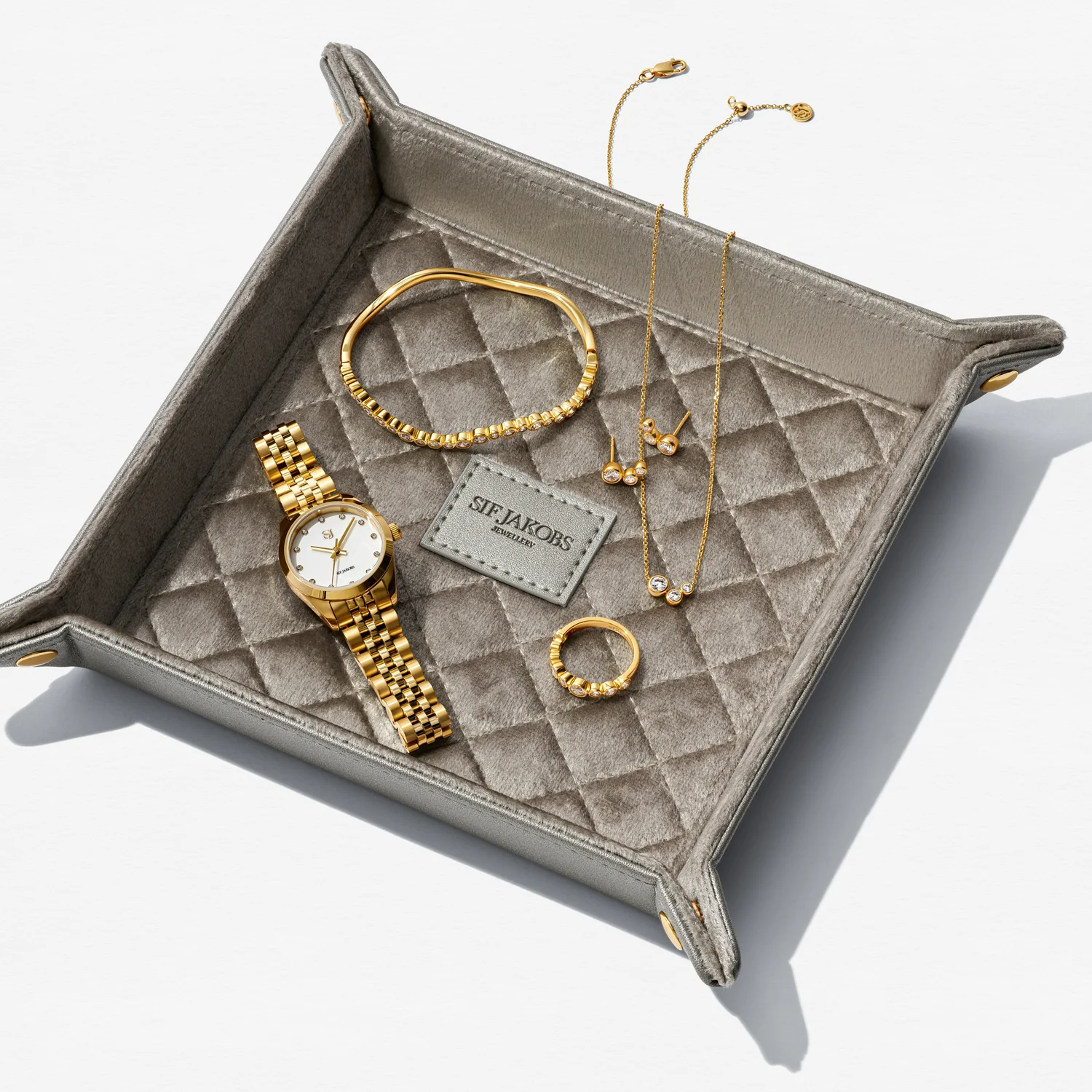 Jewellery Tray Grande Golden Grey - Image 4