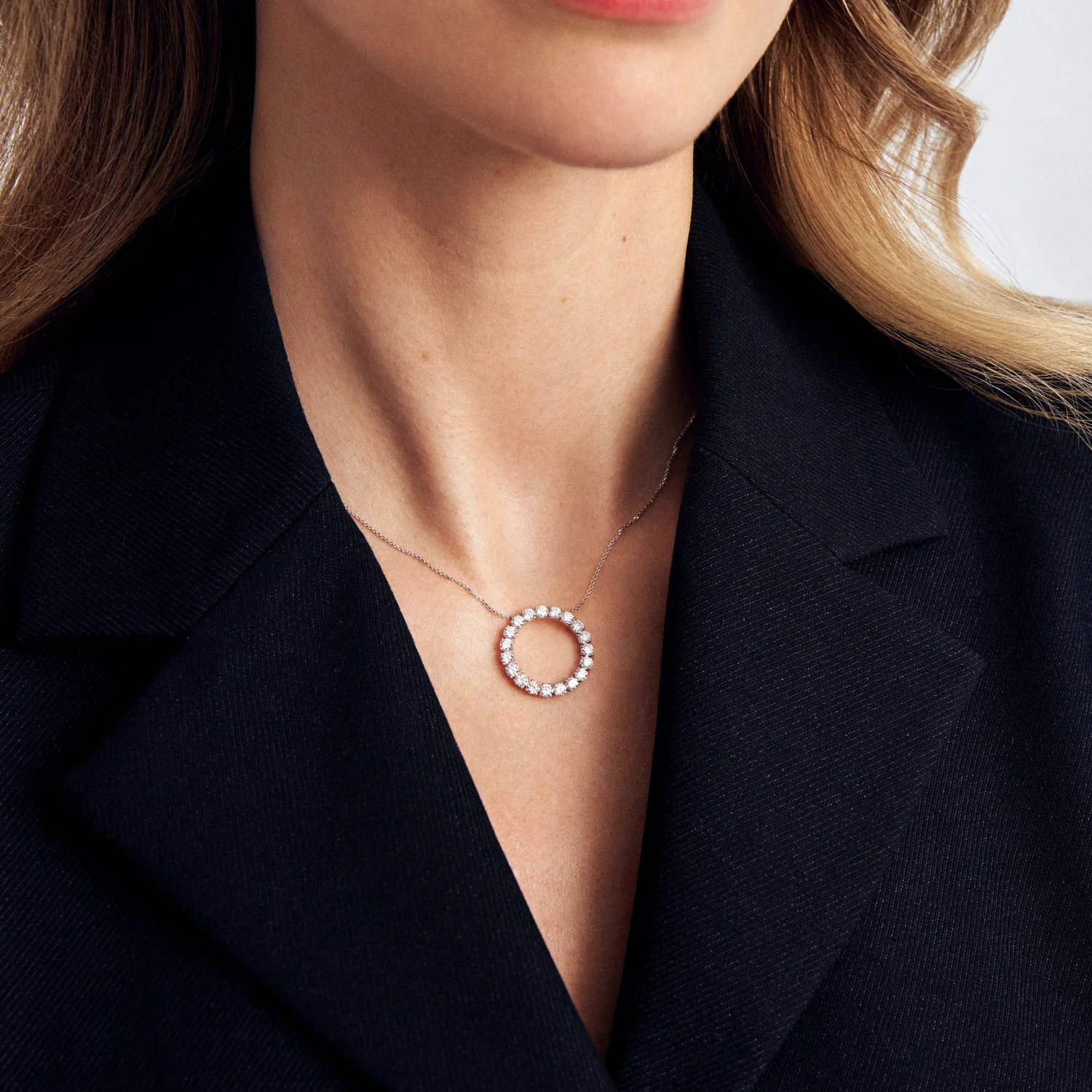 Necklace Bellina - 14k yellow gold or white gold, 1.90 ct TW G-H VS lab-grown diamonds - Image 6