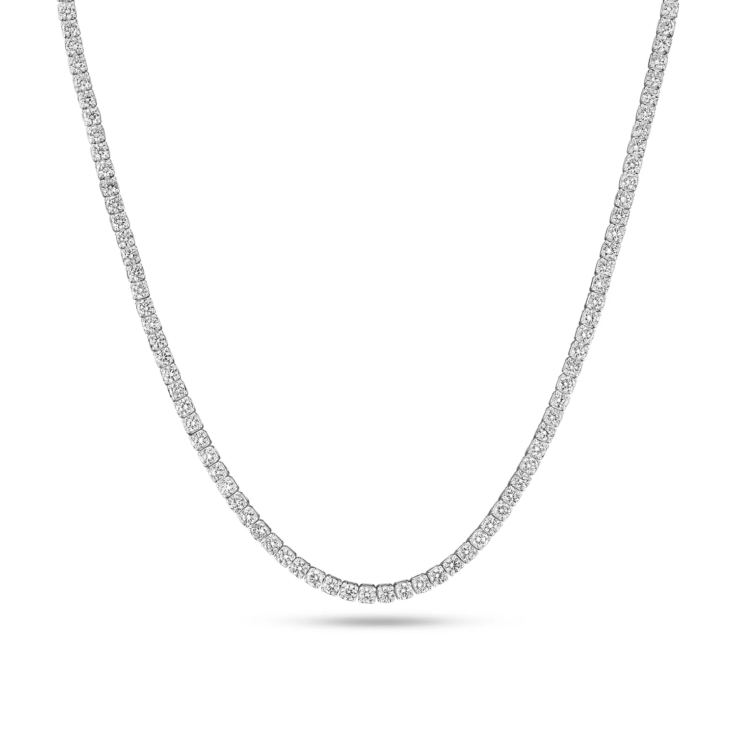 Necklace Diamante Tennis - 14k yellow gold or white gold 14.88 ct TW G-H VS lab-grown diamonds - Image 3