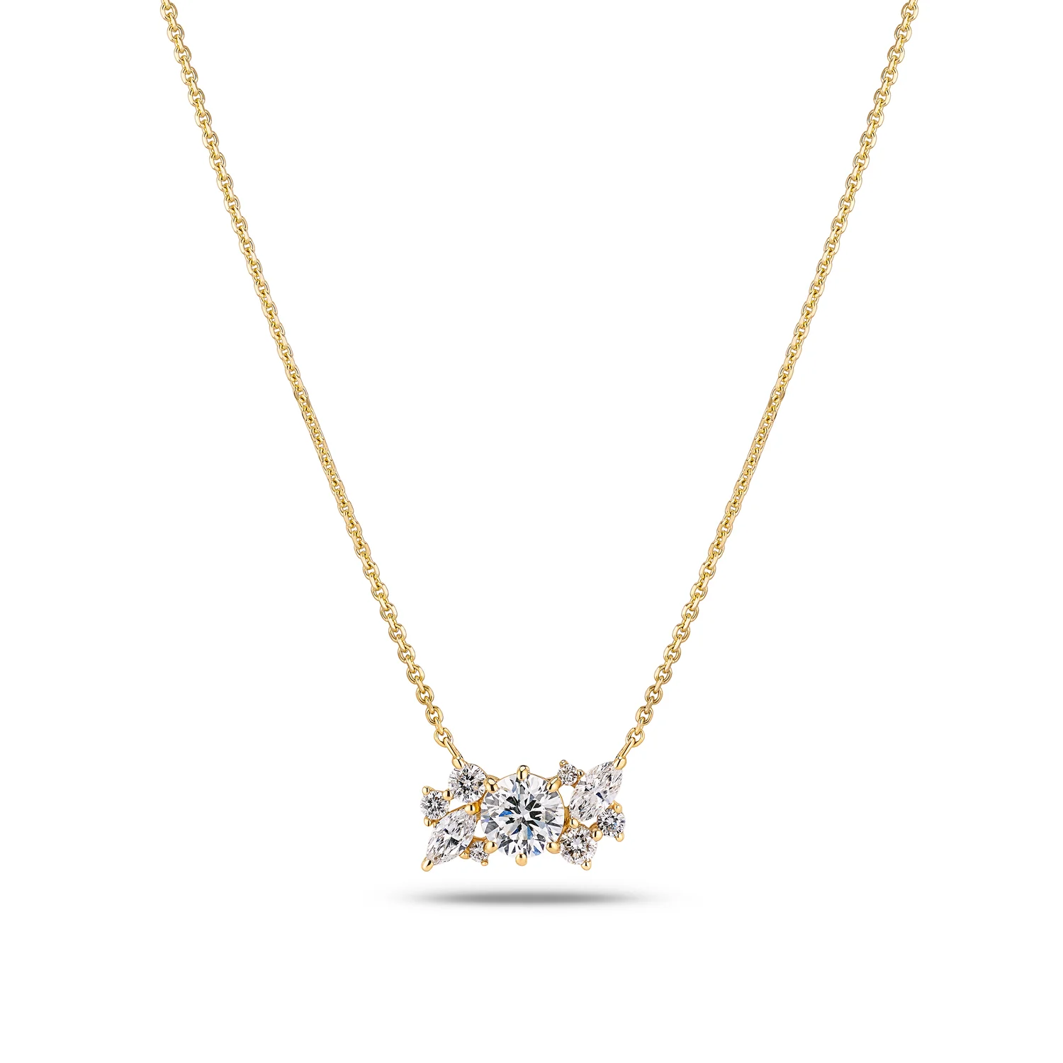 Necklace Lovere - 14k yellow gold or white gold 0.58 ct TW G-H VS lab-grown diamonds - Image 3