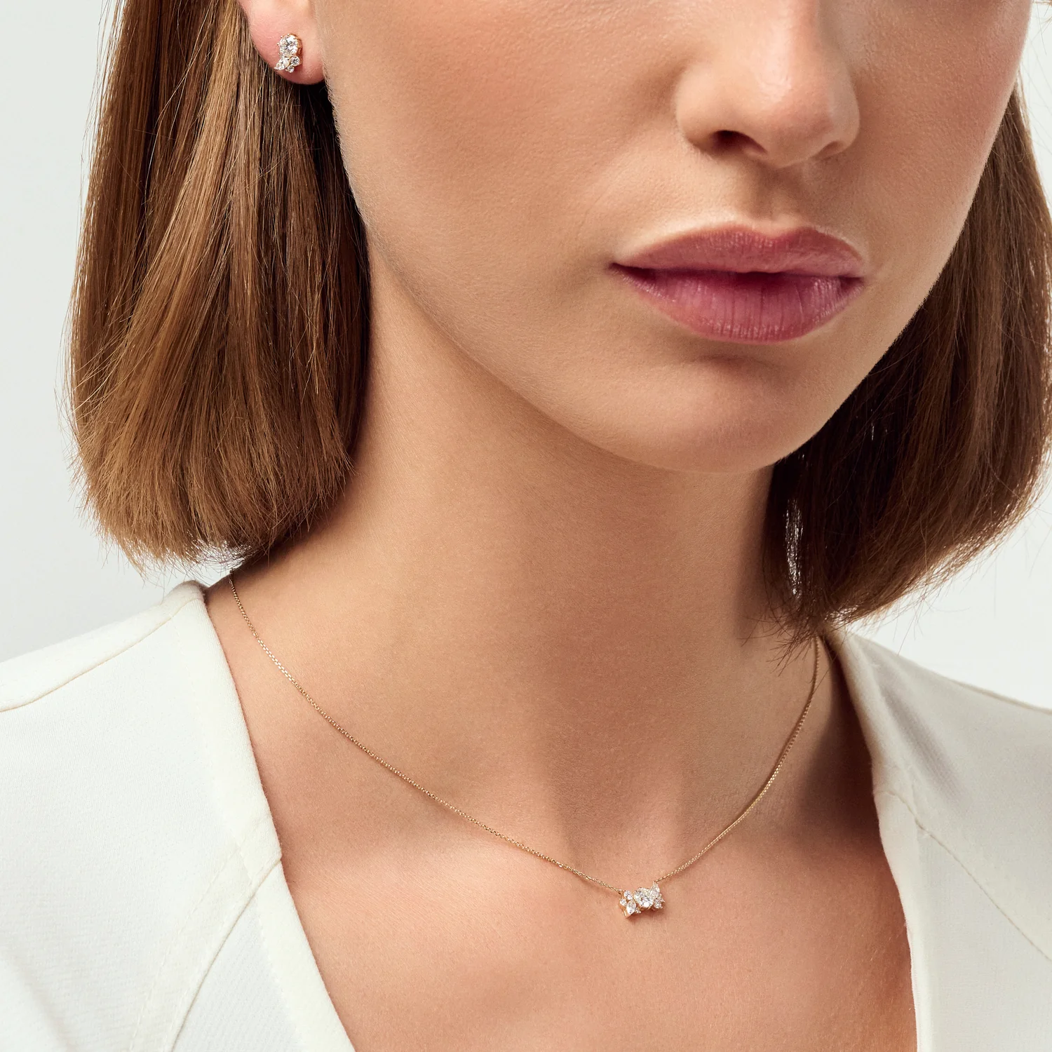 Necklace Lovere - 14k yellow gold or white gold 0.58 ct TW G-H VS lab-grown diamonds - Image 5