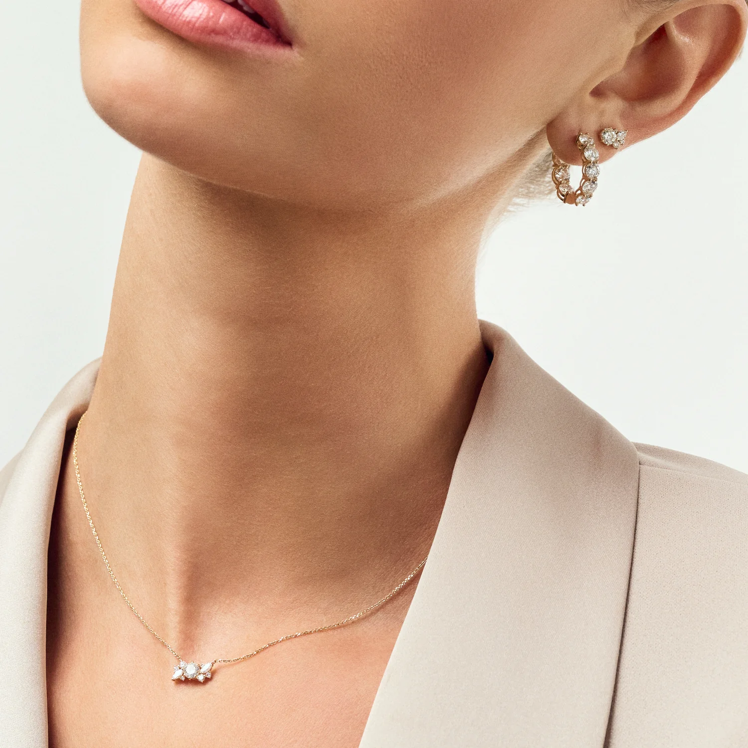 Necklace Lovere - 14k yellow gold or white gold 0.58 ct TW G-H VS lab-grown diamonds - Image 6