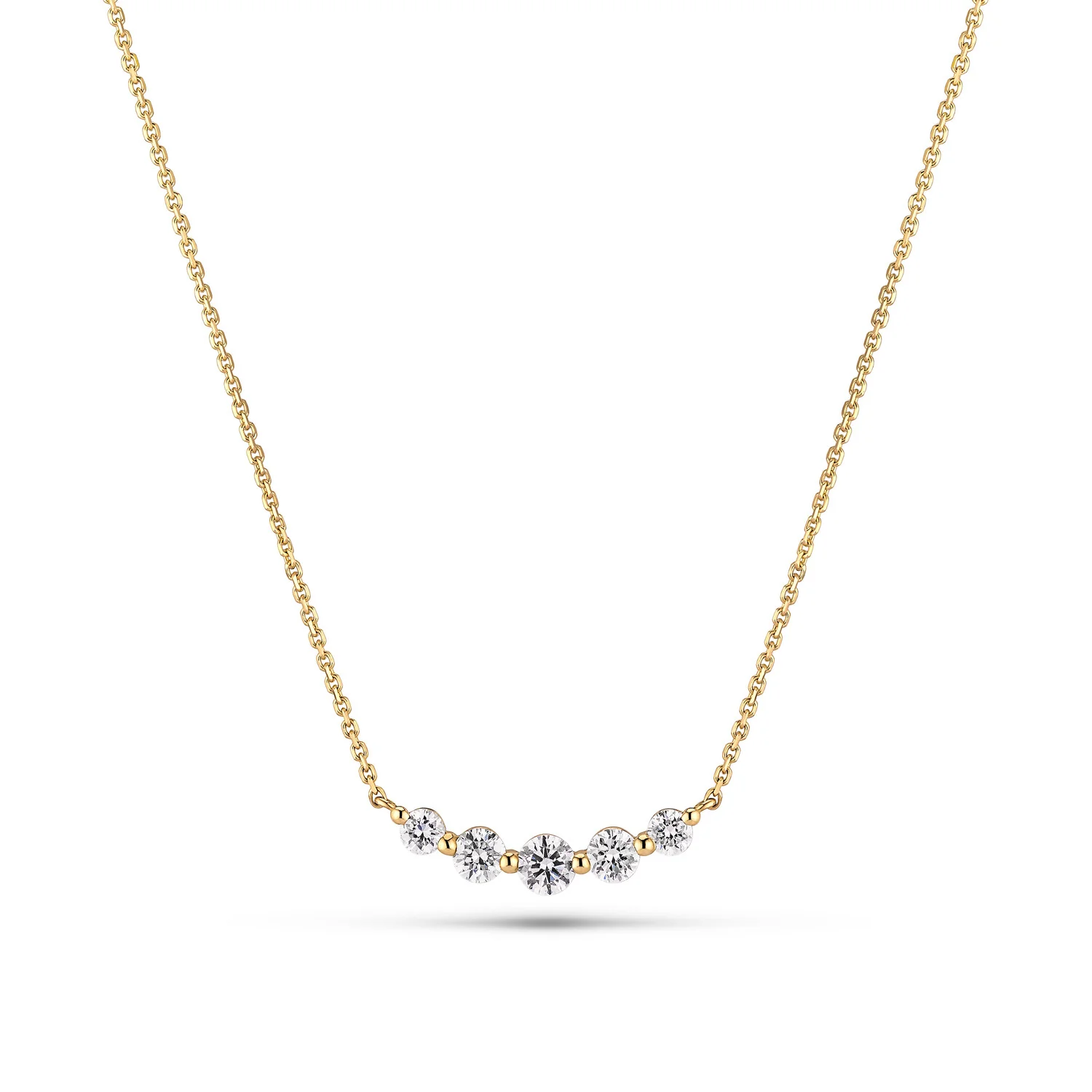 Necklace Tiara - 14k yellow gold or white gold 0.37-0.46 ct TW G-H VS lab-grown diamonds - Image 4