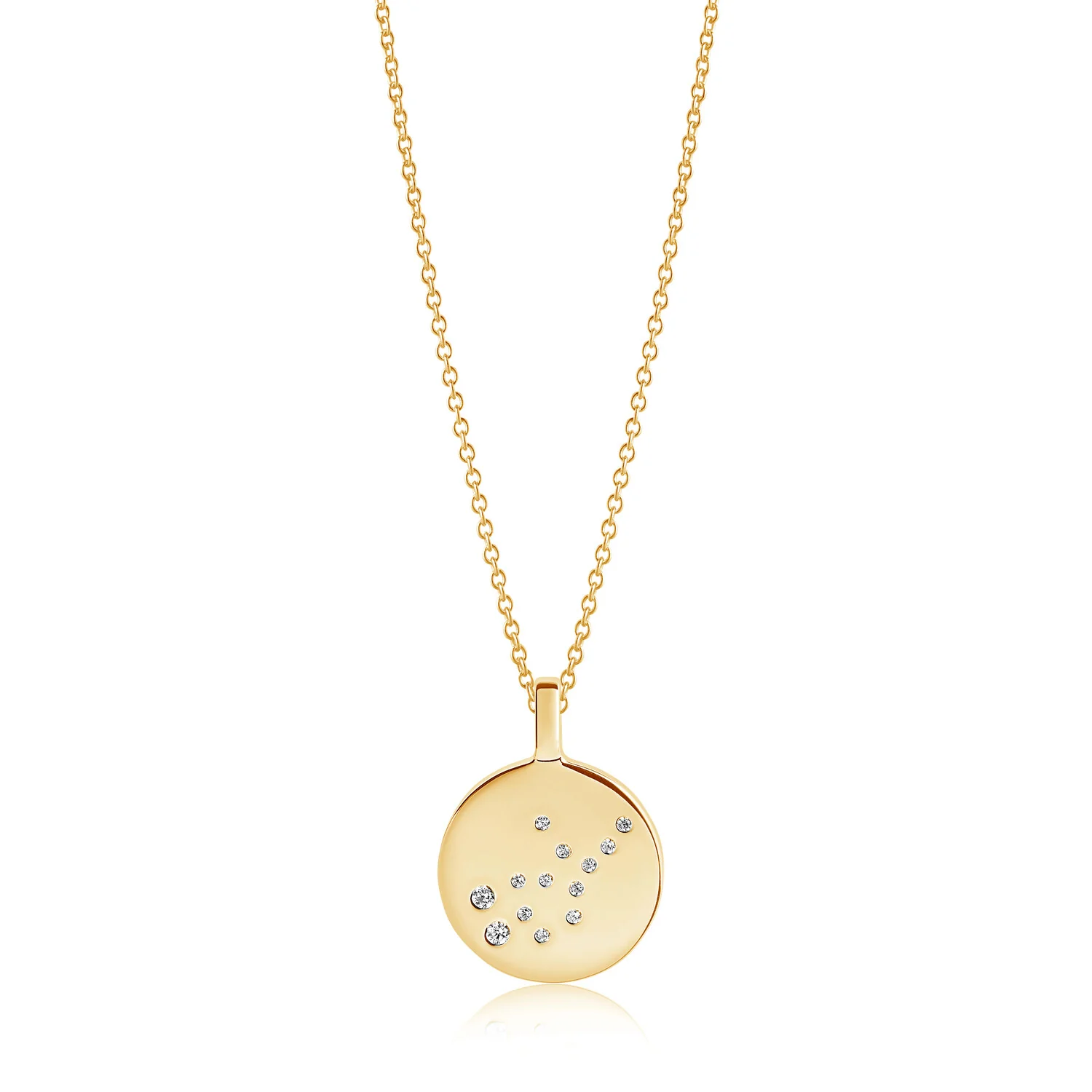 Pendant Zodiaco Virgo with white zirconia