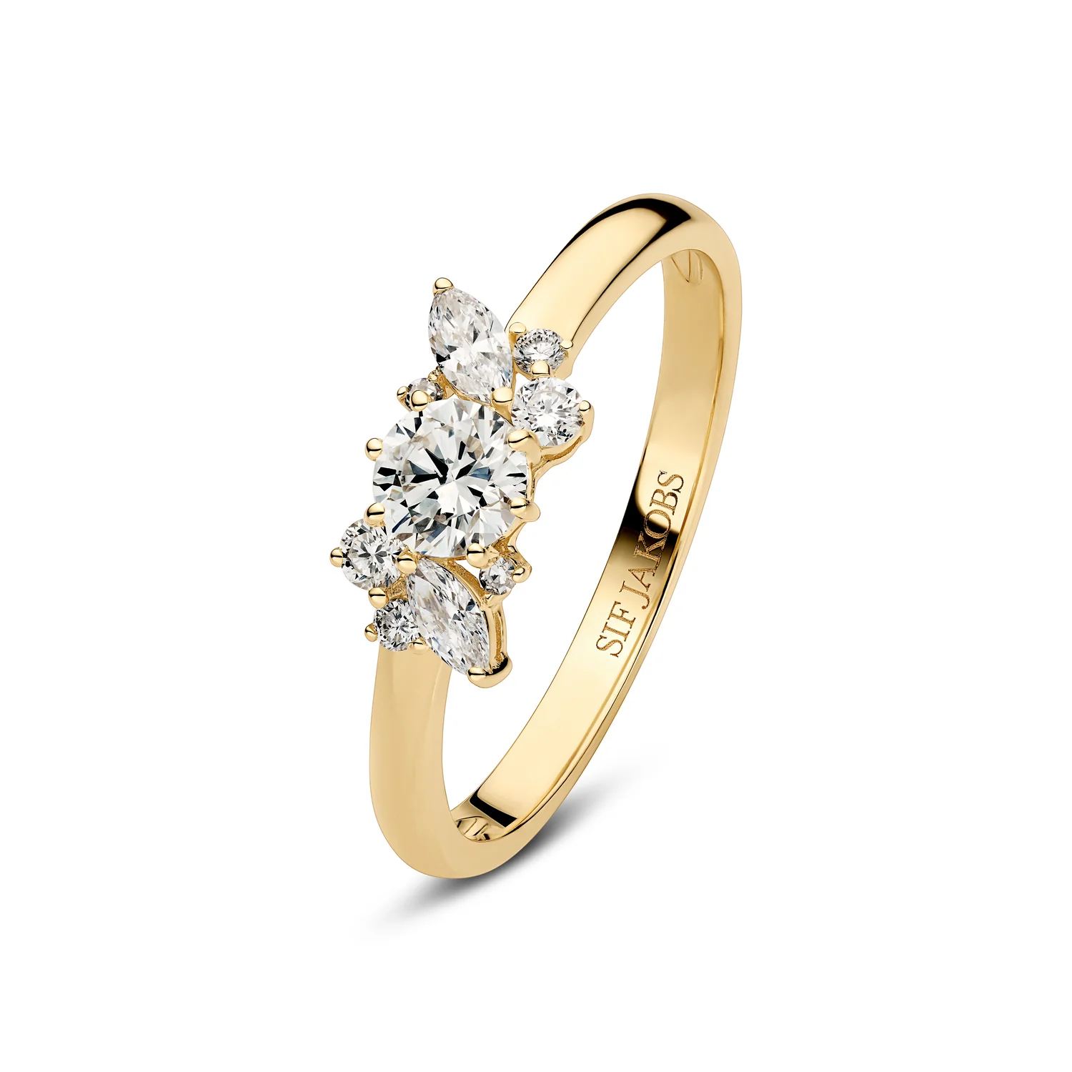Ring Lovere - 14k yellow gold or white gold 0.58 ct TW G-H VS lab-grown diamonds - Image 3