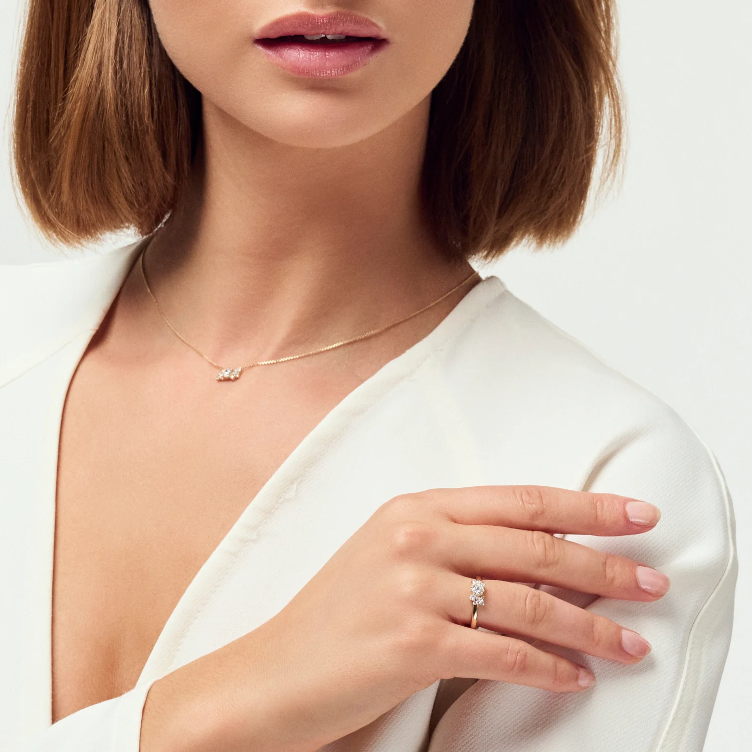 Ring Lovere - 14k yellow gold or white gold 0.58 ct TW G-H VS lab-grown diamonds - Image 7