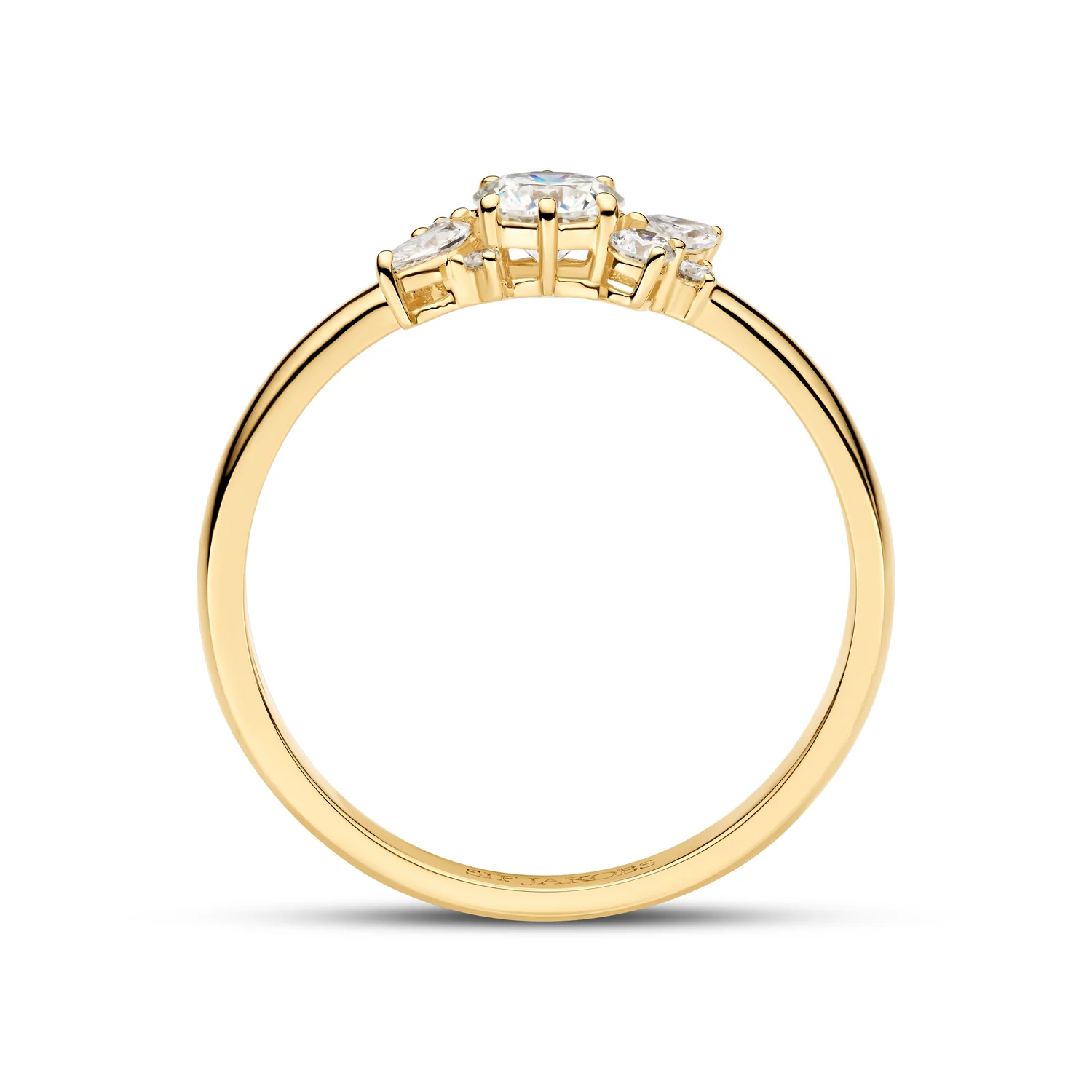 Ring Lovere - 14k yellow gold or white gold 0.58 ct TW G-H VS lab-grown diamonds - Image 9