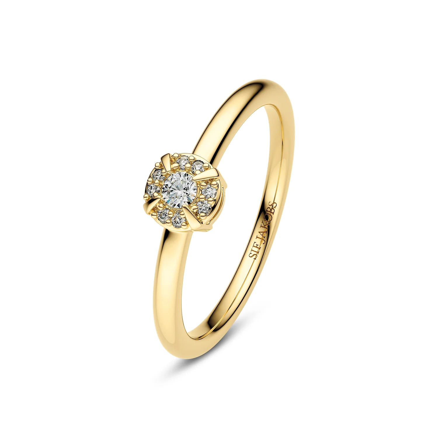 Ring Rome - 14k yellow gold or white gold 0.09 ct TW G-H VS lab-grown diamonds - Image 3