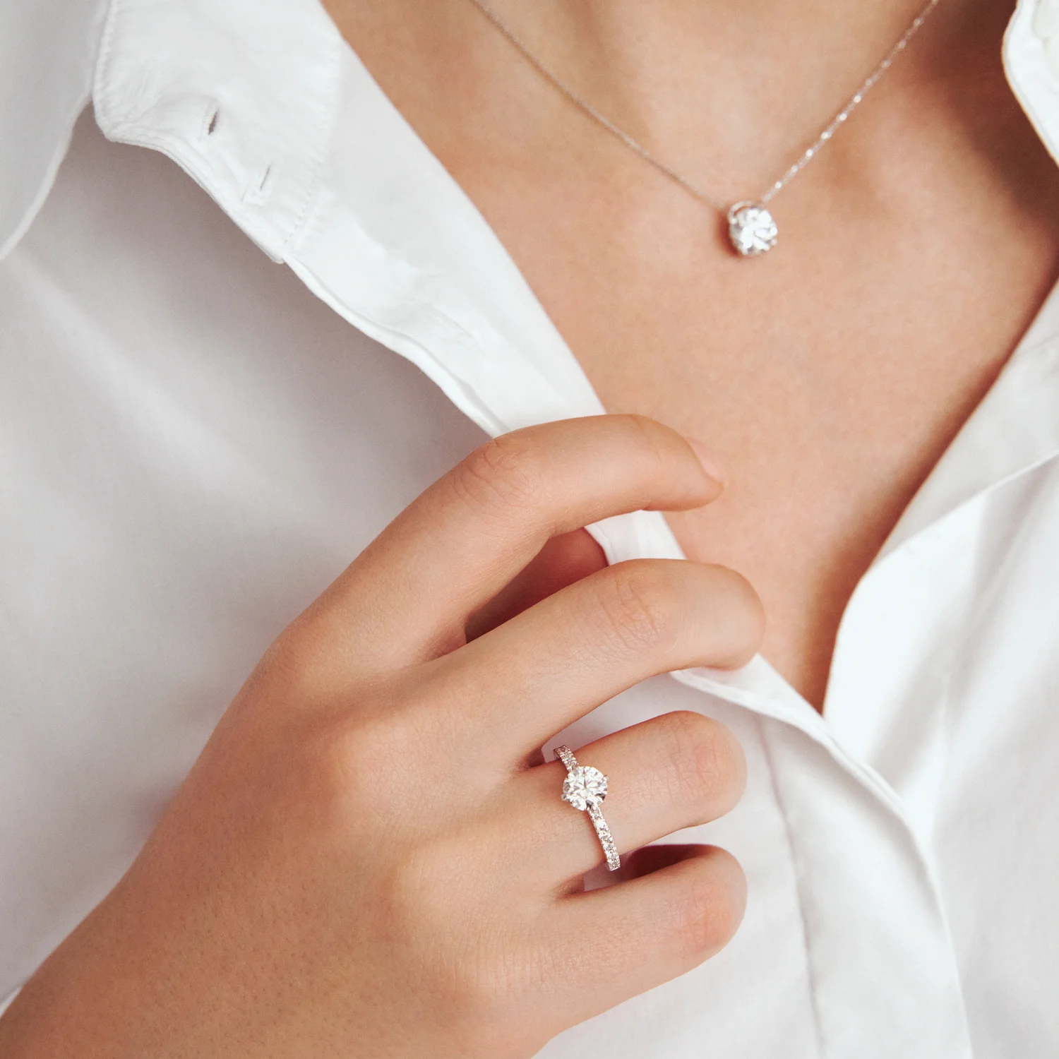 Ring Venice Solitaire - 14k yellow gold or white gold 0.50-3.00 ct TW G-H VS lab-grown diamonds - Image 12