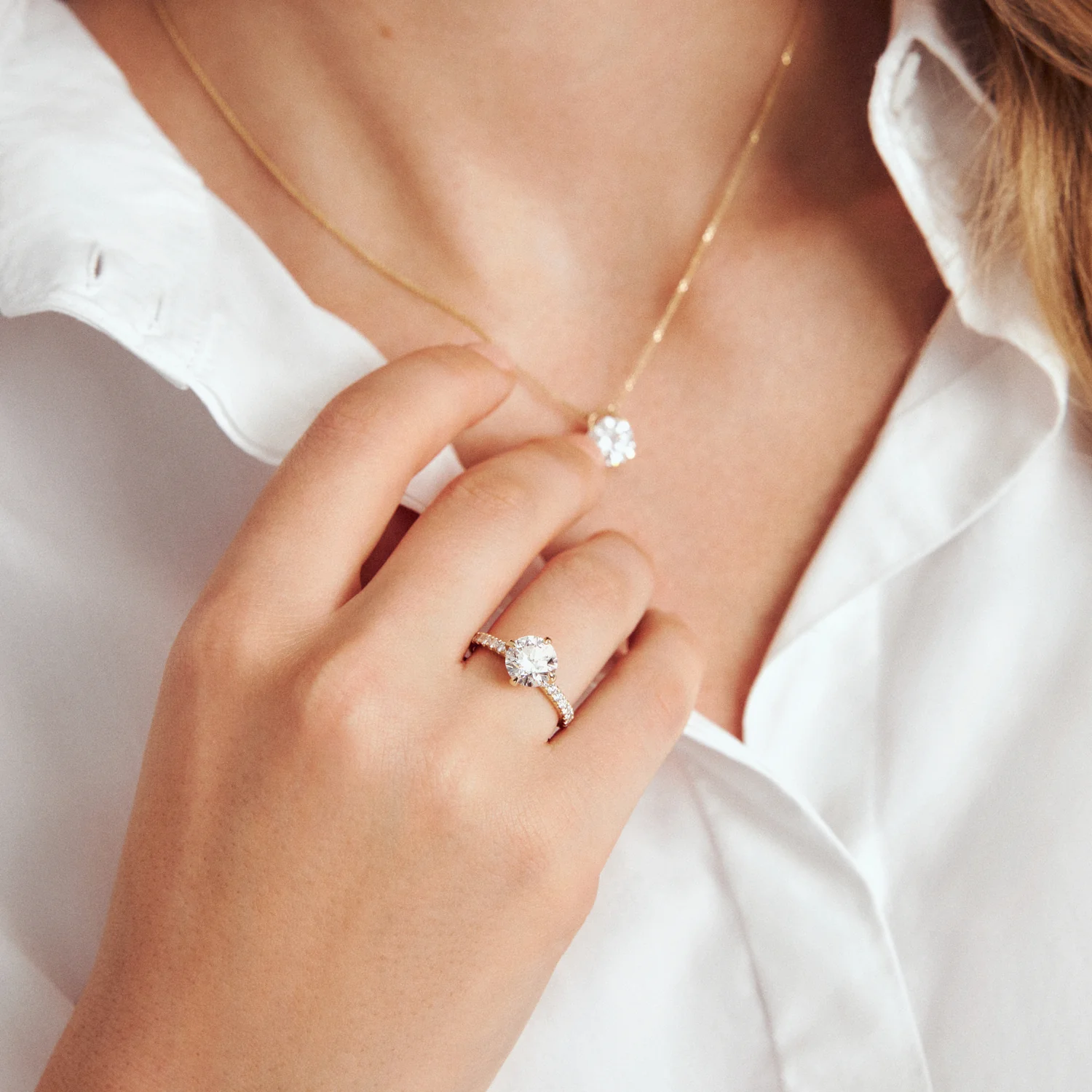 Ring Venice Solitaire - 14k yellow gold or white gold 0.50-3.00 ct TW G-H VS lab-grown diamonds - Image 21