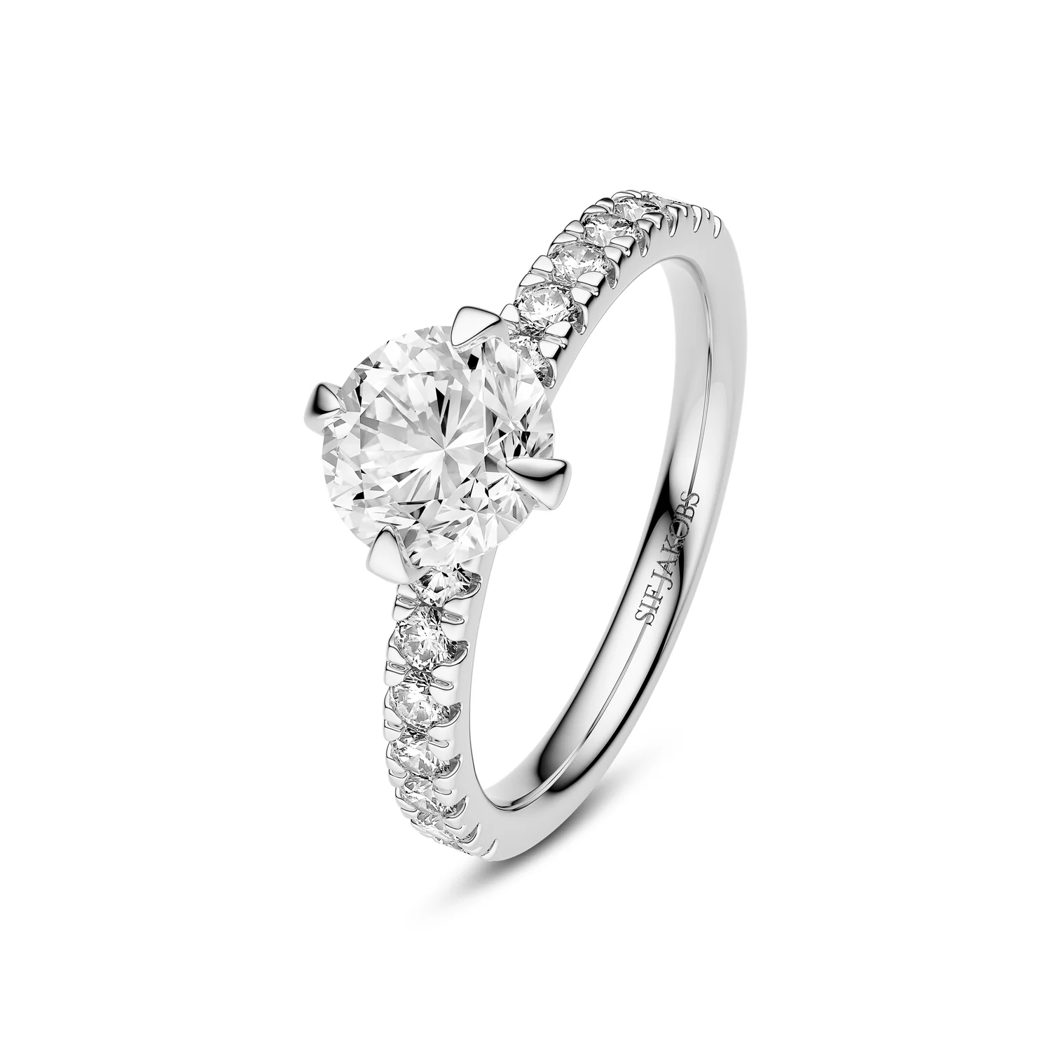 Ring Venice Solitaire - 14k yellow gold or white gold 0.50-3.00 ct TW G-H VS lab-grown diamonds - Image 3