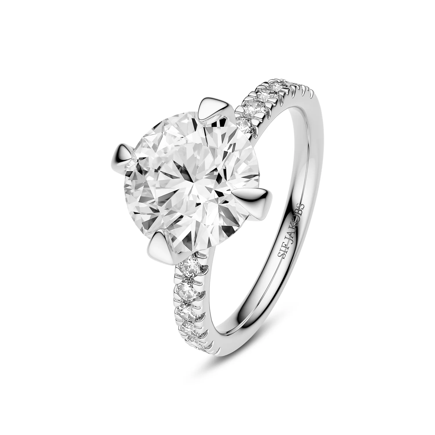 Ring Venice Solitaire - 14k yellow gold or white gold 0.50-3.00 ct TW G-H VS lab-grown diamonds - Image 5