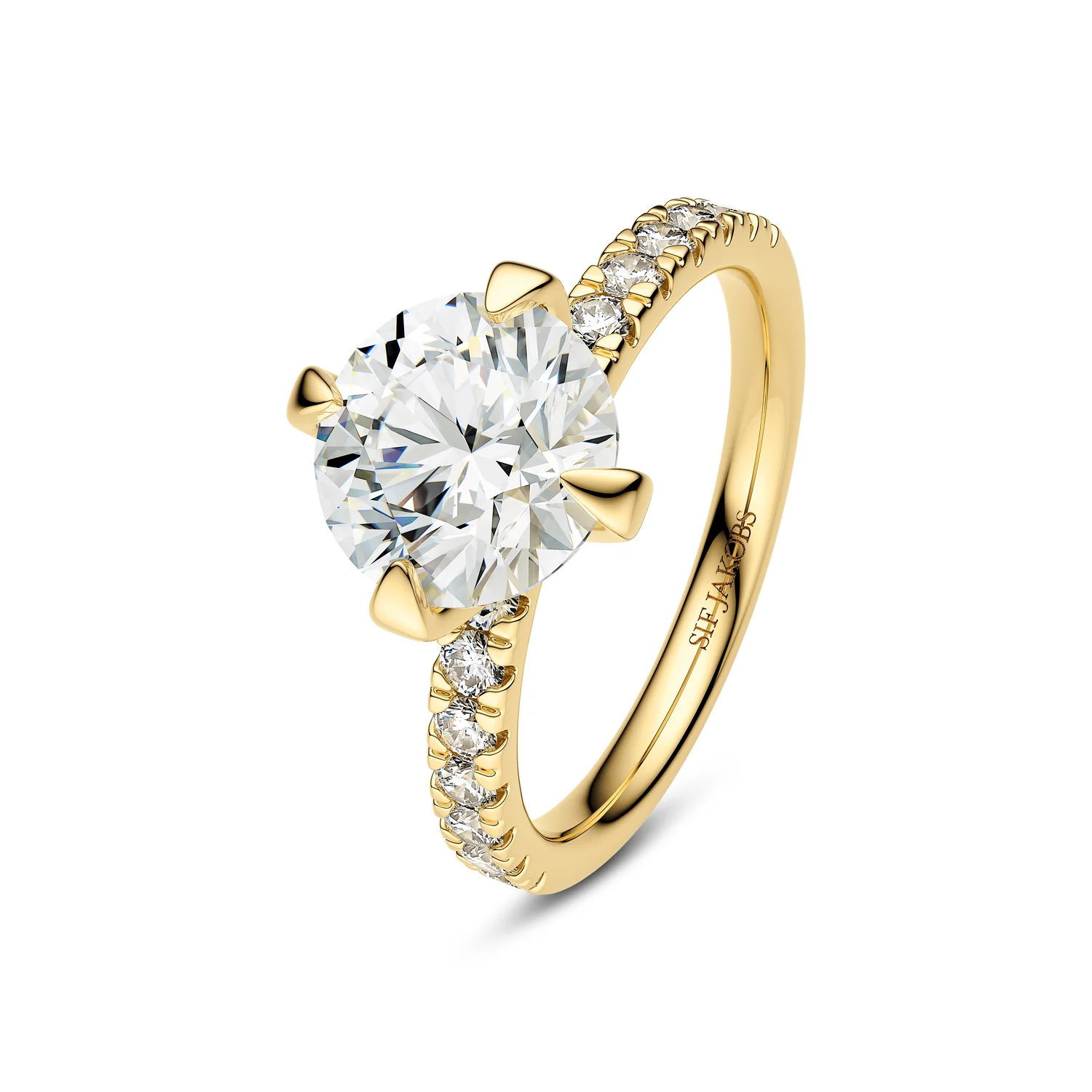 Ring Venice Solitaire - 14k yellow gold or white gold 0.50-3.00 ct TW G-H VS lab-grown diamonds - Image 6