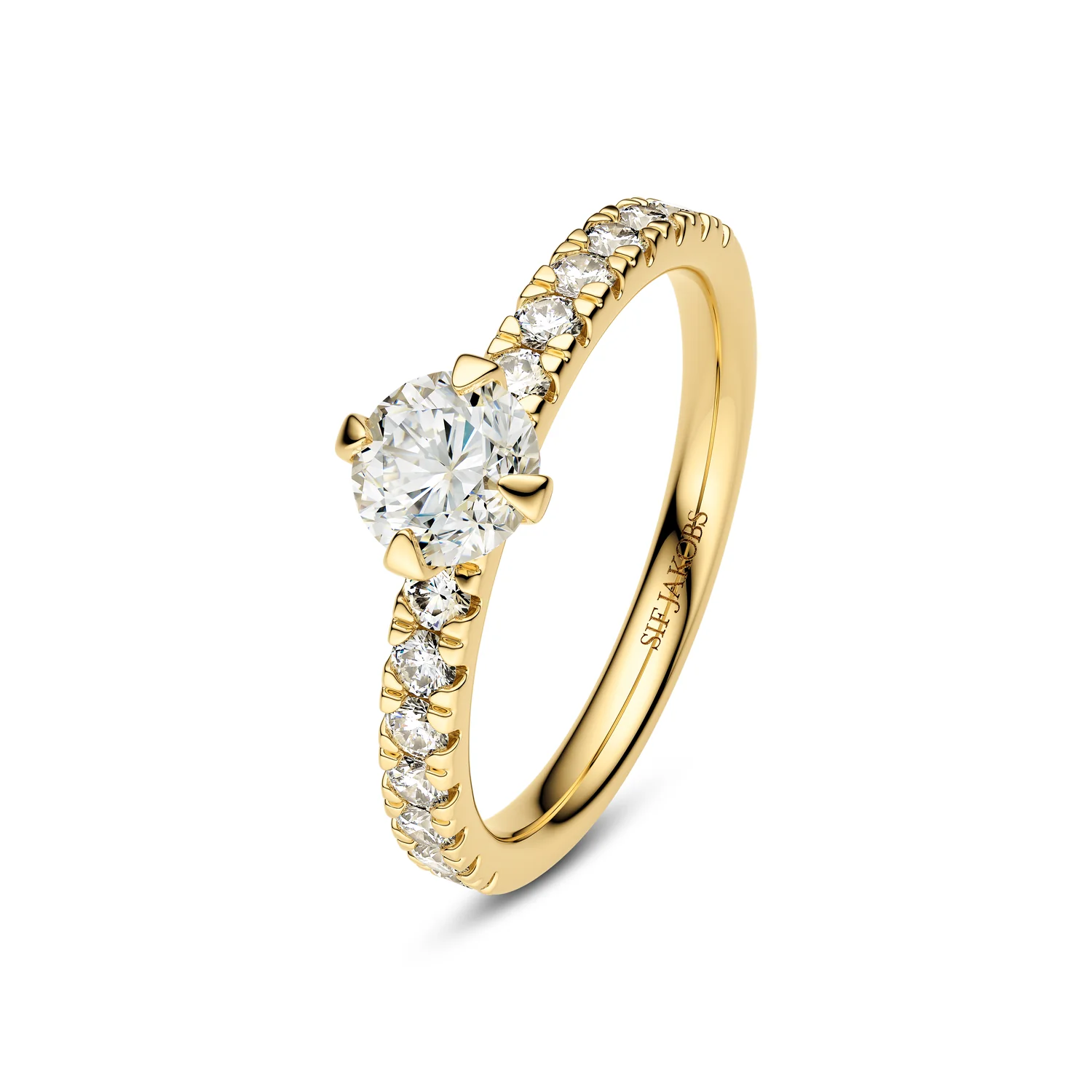 Ring Venice Solitaire - 14k yellow gold or white gold 0.50-3.00 ct TW G-H VS lab-grown diamonds - Image 8