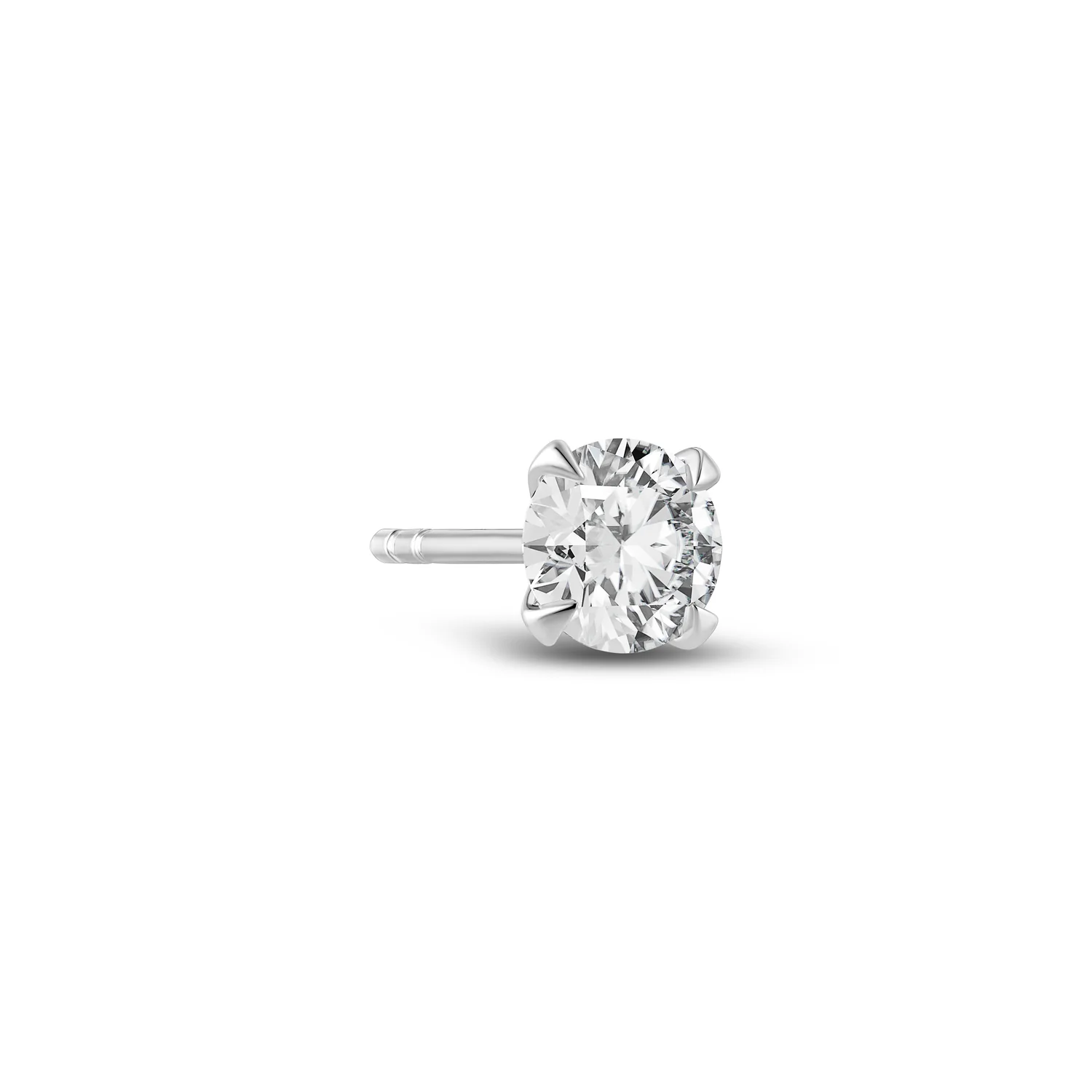 Solitaire earring Venice Single - 14k gold or white gold 0.11-0.50 ct TW G-H VS lab-grown diamond - Image 5