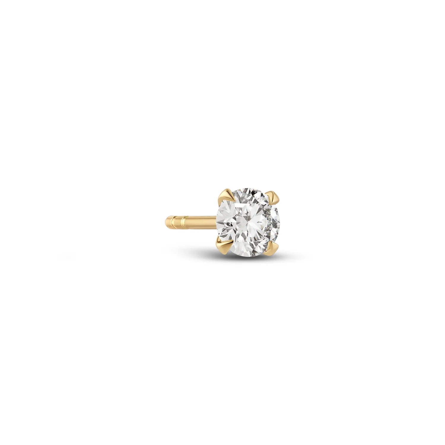 Solitaire earring Venice Single - 14k gold or white gold 0.11-0.50 ct TW G-H VS lab-grown diamond - Image 6