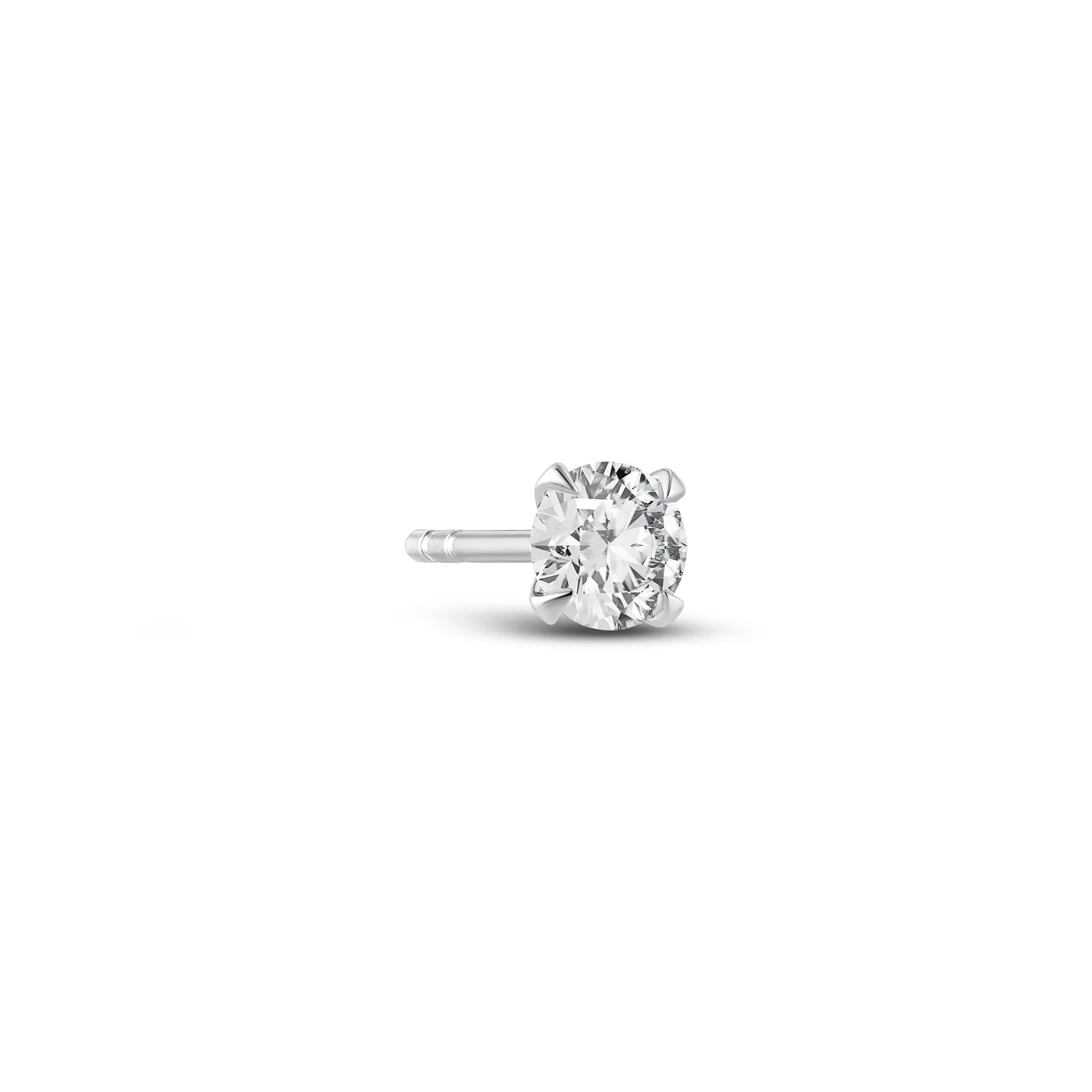 Solitaire earring Venice Single - 14k gold or white gold 0.11-0.50 ct TW G-H VS lab-grown diamond - Image 7