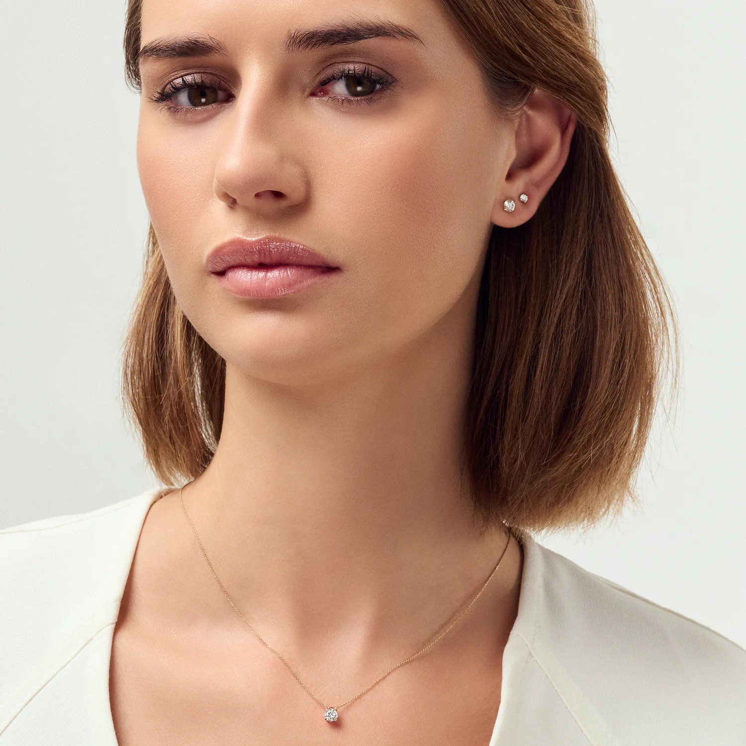 Earrings Venice Solitaire - 14k yellow gold or white gold 0.22-3.00 ct TW G-H VS lab-grown diamonds - Image 39