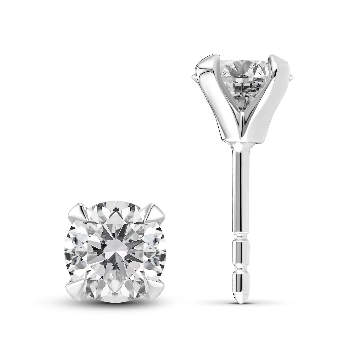 Earrings Venice Solitaire - 14k yellow gold or white gold 0.22-3.00 ct TW G-H VS lab-grown diamonds - Image 43