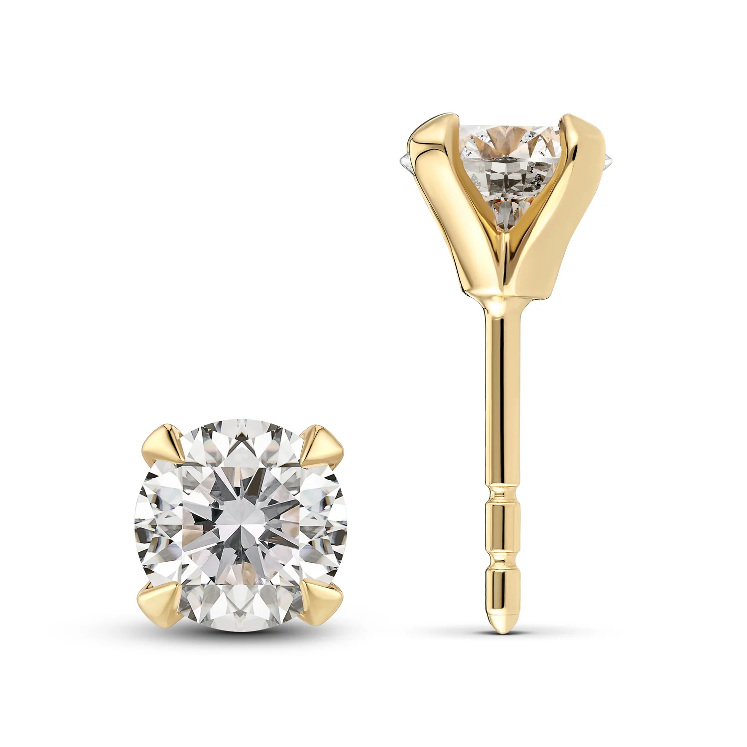 Earrings Venice Solitaire - 14k yellow gold or white gold 0.22-3.00 ct TW G-H VS lab-grown diamonds - Image 48