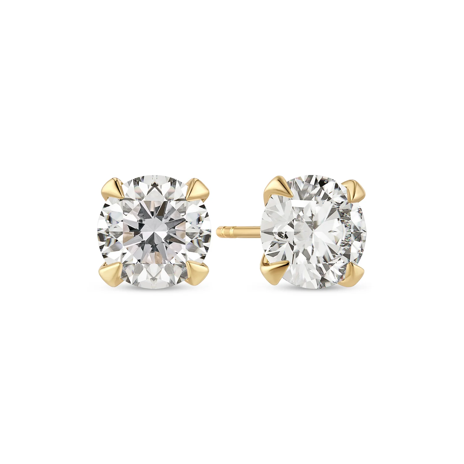 Earrings Venice Solitaire - 14k yellow gold or white gold 0.22-3.00 ct TW G-H VS lab-grown diamonds - Image 6