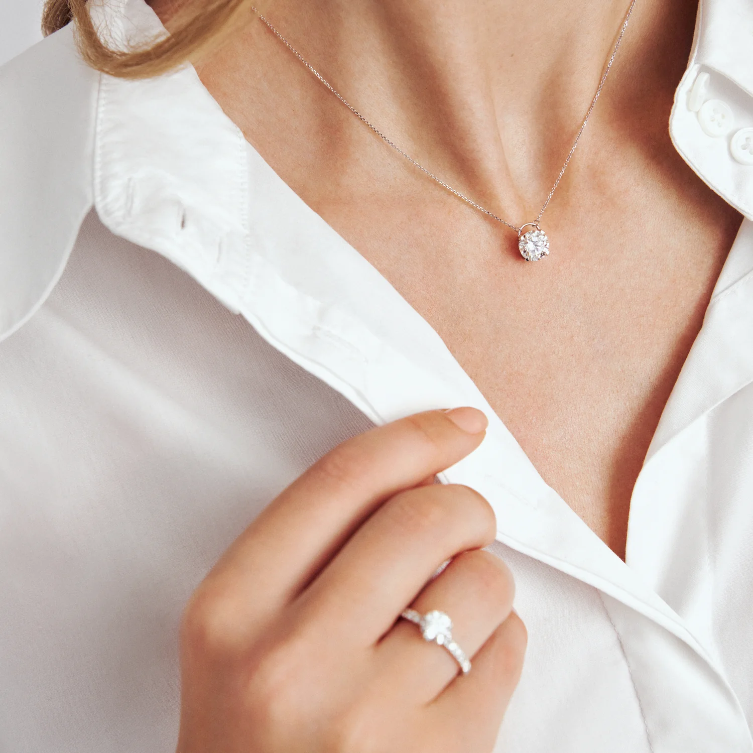 Necklace Venice - 14k yellow gold or white gold 0.50-2.00 ct TW G-H VS lab-grown diamond - Image 10