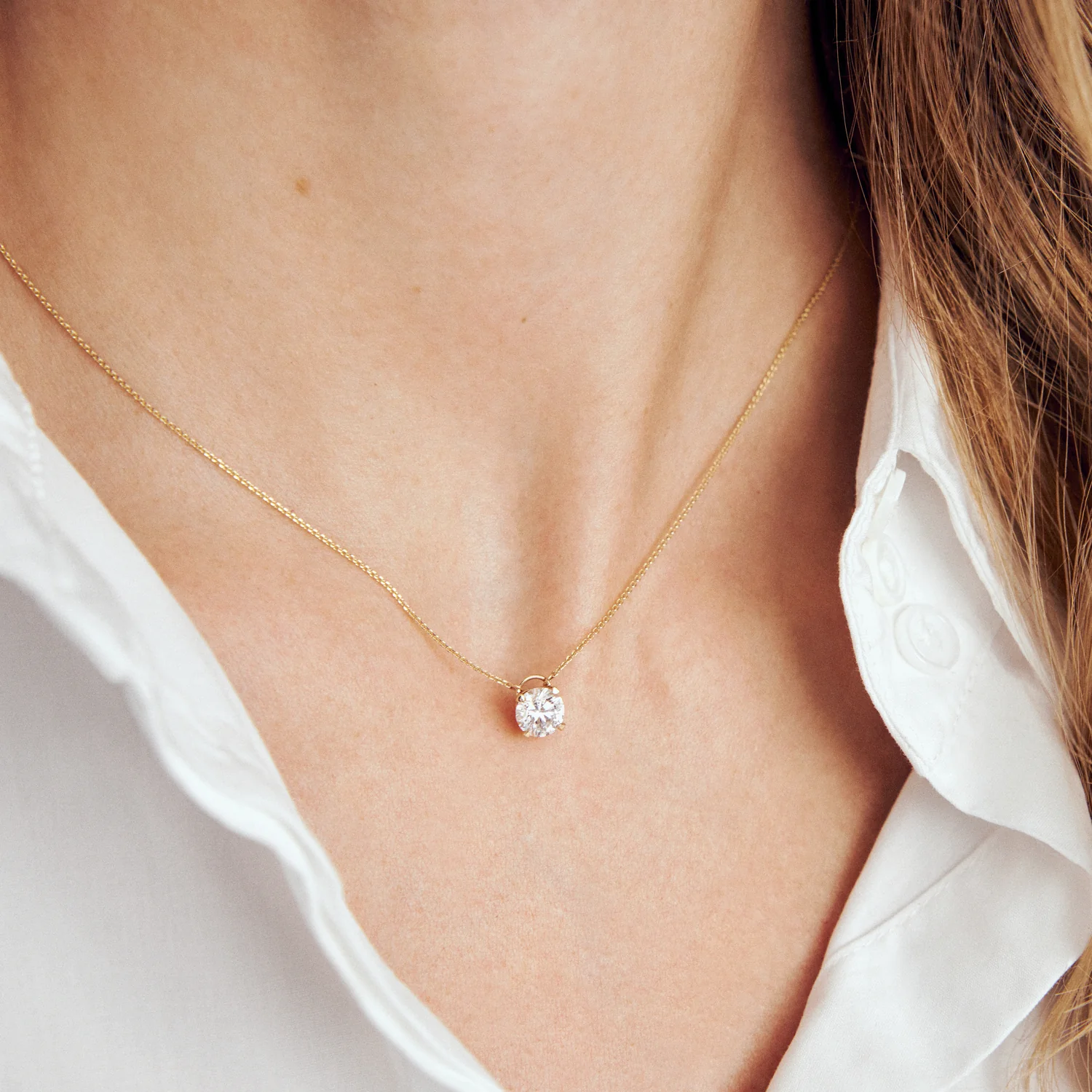 Necklace Venice - 14k yellow gold or white gold 0.50-2.00 ct TW G-H VS lab-grown diamond - Image 12