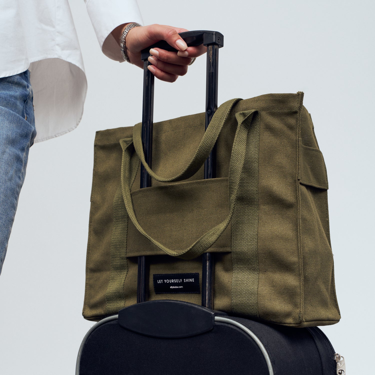 Tote bag Khaki Green - Image 6